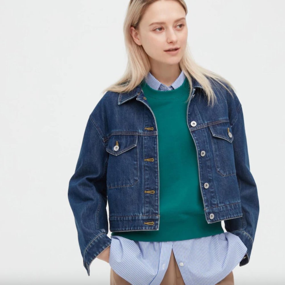 Uniqlo Denim Cropped Jacket